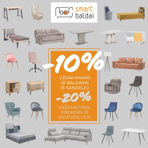 Smart baldai- prekėms 10% nuolaida